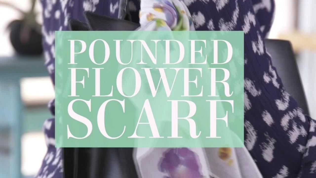 DIY Pounded Flower Scarf