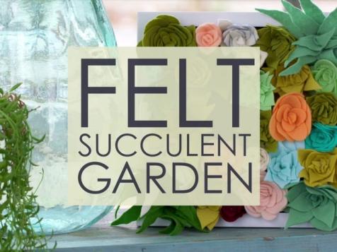 DIY Felt Succulent Garden