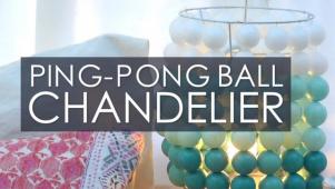 Ping-Pong Ball Chandelier