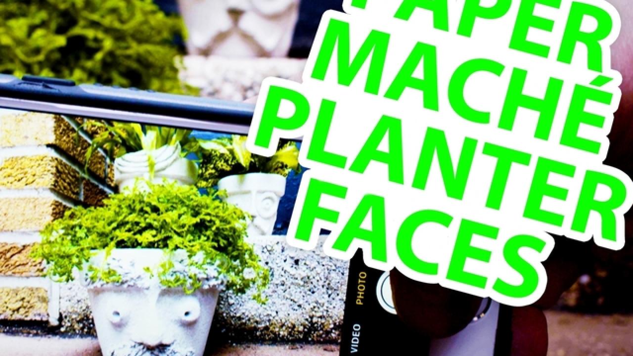 DIY Paper Mache Face Planter