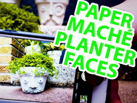 DIY Paper Mache Face Planter