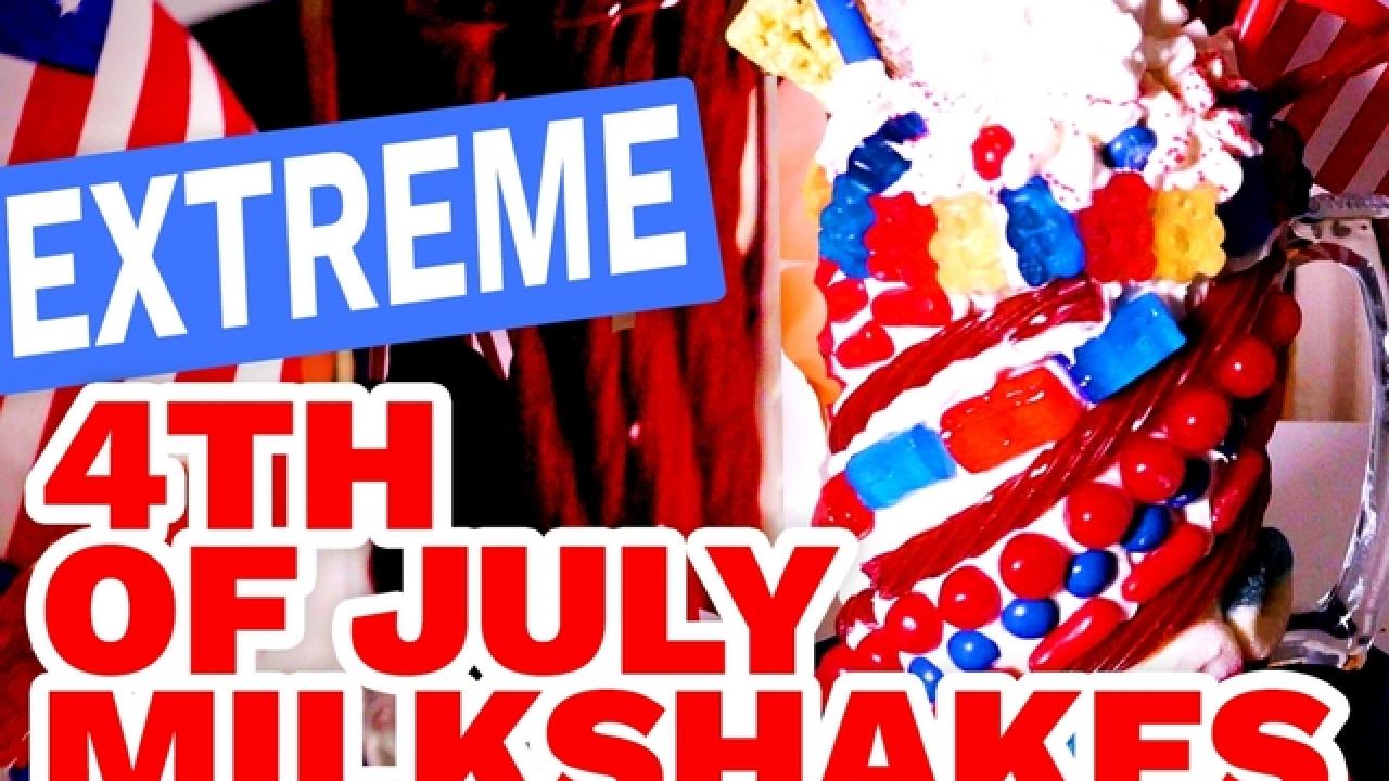 Extreme 4th of July Milkshakes