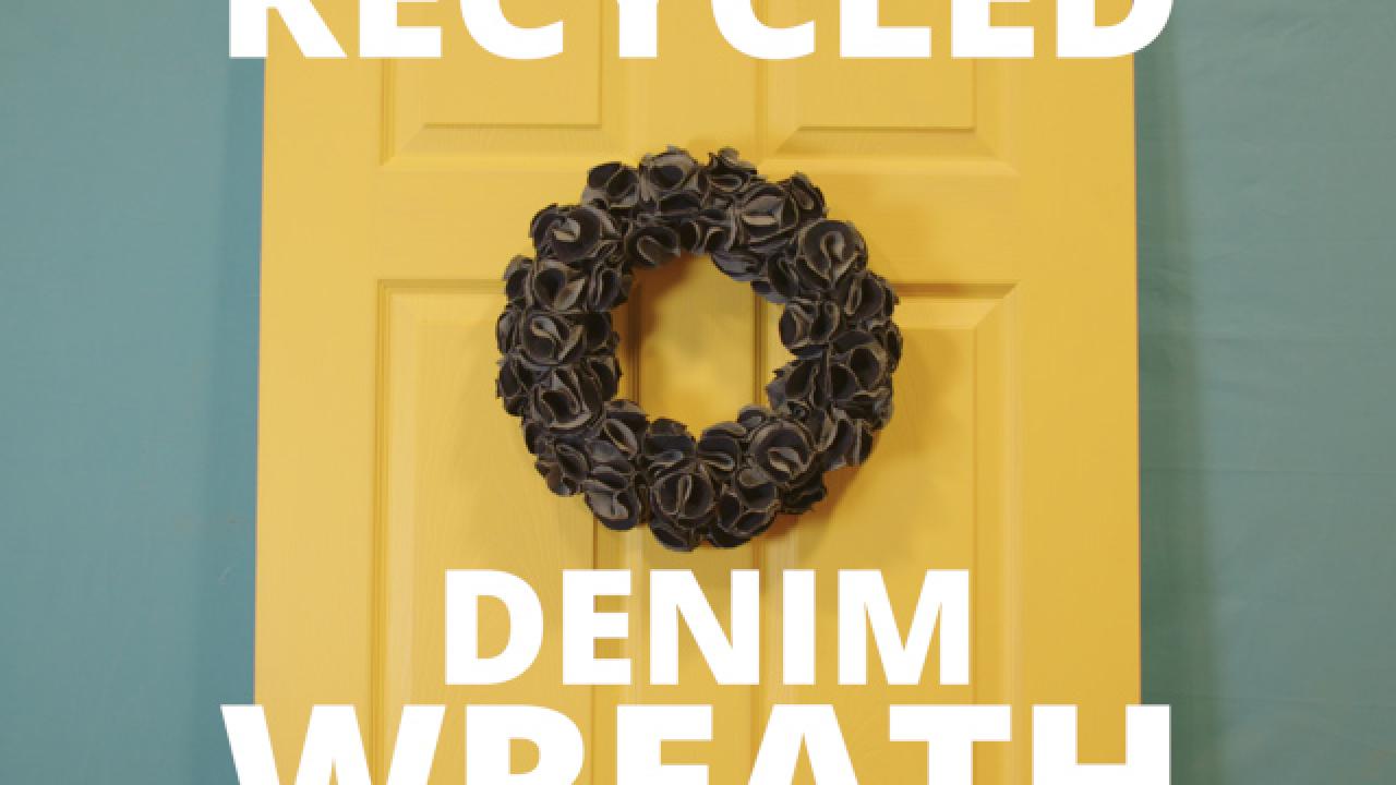 DIY Recycled Denim Wreath