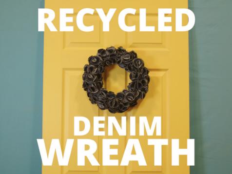 DIY Recycled Denim Wreath