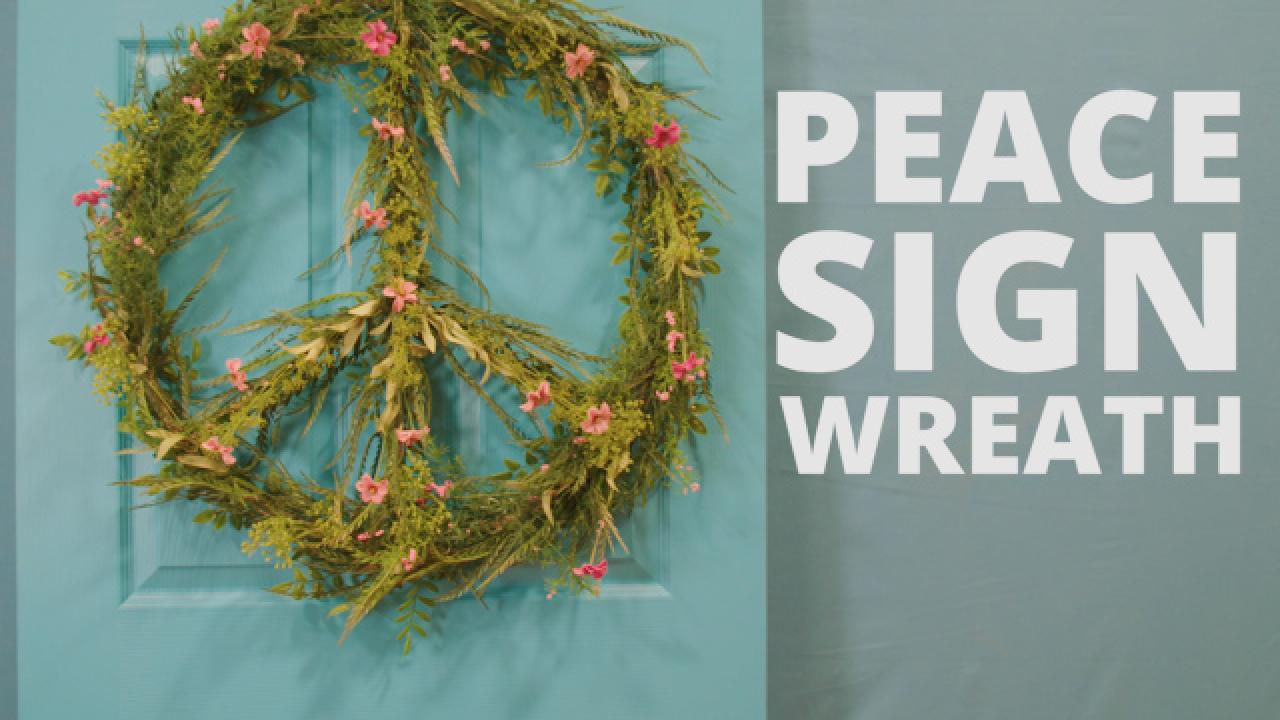 DIY Peace Sign Wreath