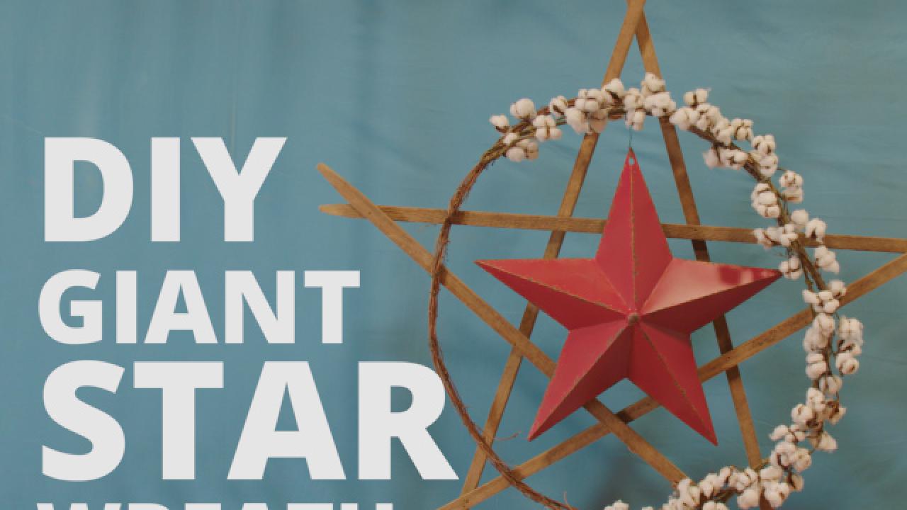 DIY Giant Star Wreath