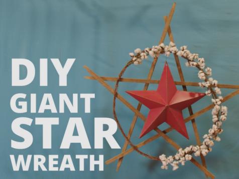 DIY Giant Star Wreath