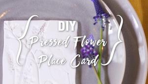Pressed Flower Place Card