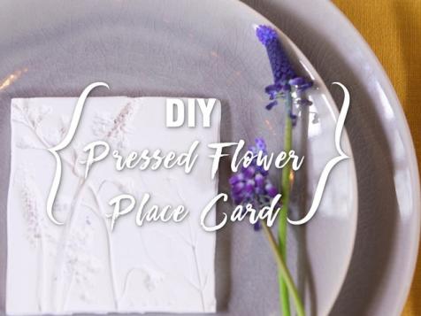 Pressed Flower Place Card