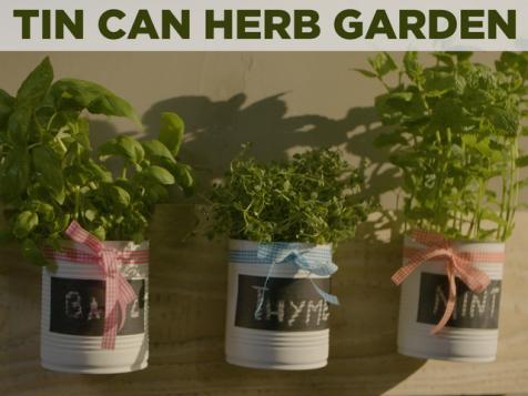 DIY Tin Can Herb Garden