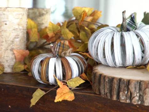 DIY Mason Jar Lid Pumpkins