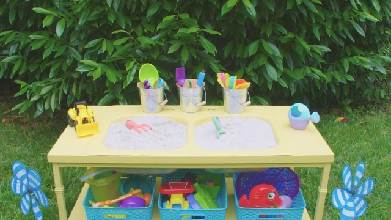 DIY Upcycled Kids' Sand Box