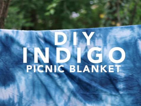 DIY Indigo Picnic Blanket
