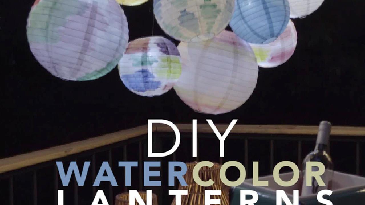 DIY Watercolor Lanterns