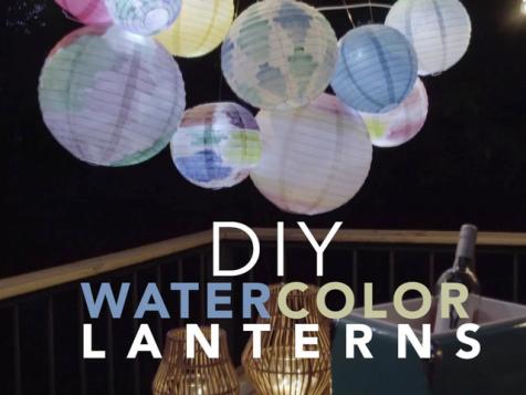 DIY Watercolor Lanterns