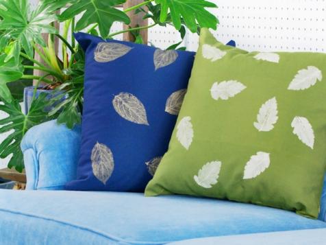 DIY Leaf Print Pillow