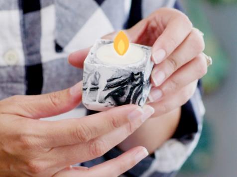 DIY Marbled Candle Gifts