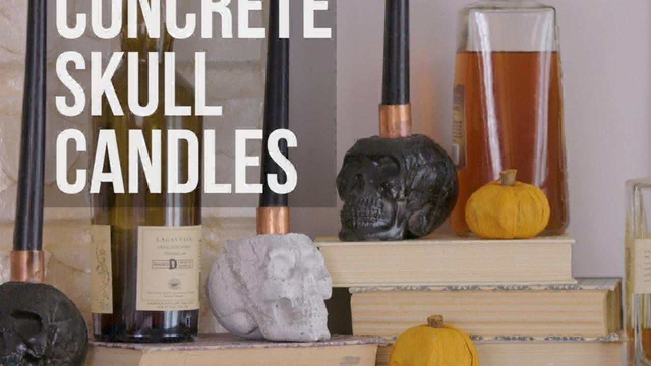 DIY Skull Candle Holders