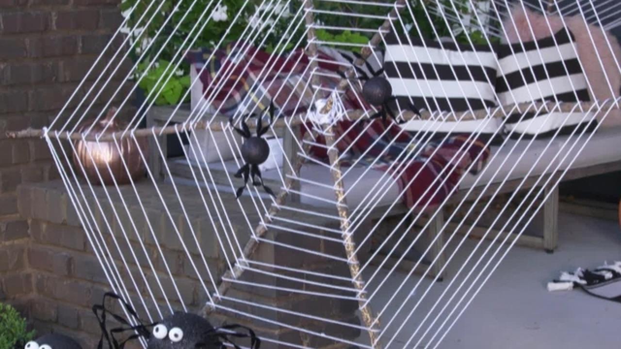 DIY Stick Spider Web