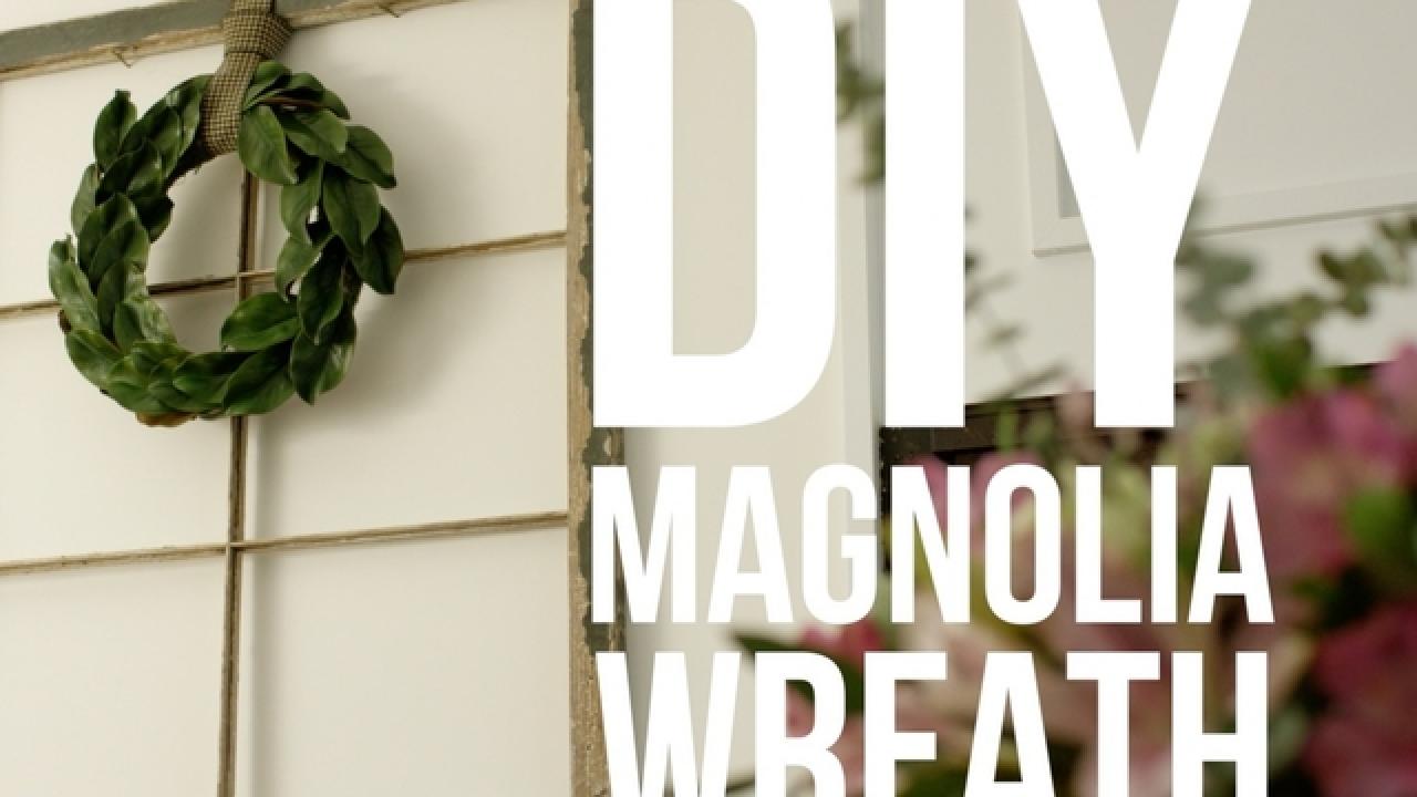 DIY Faux Magnolia Wreath