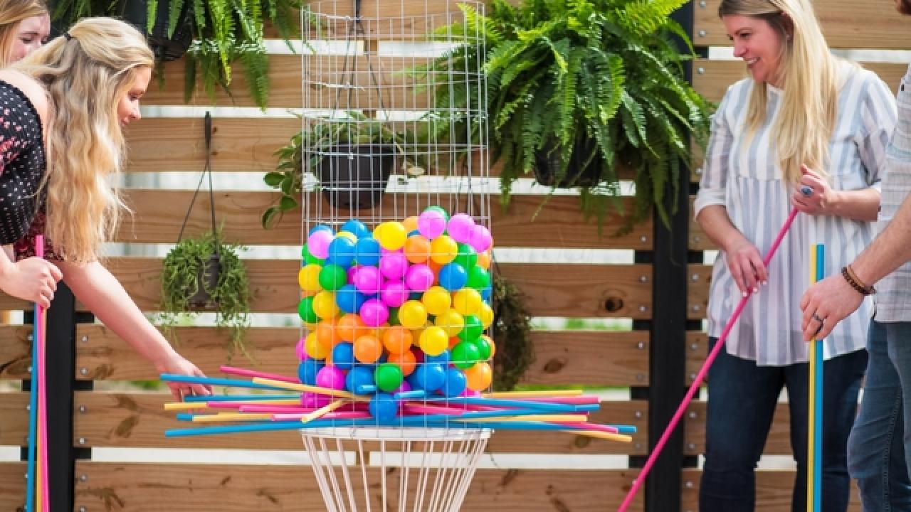 Diy Giant Kerplunk Yard Game Hgtv