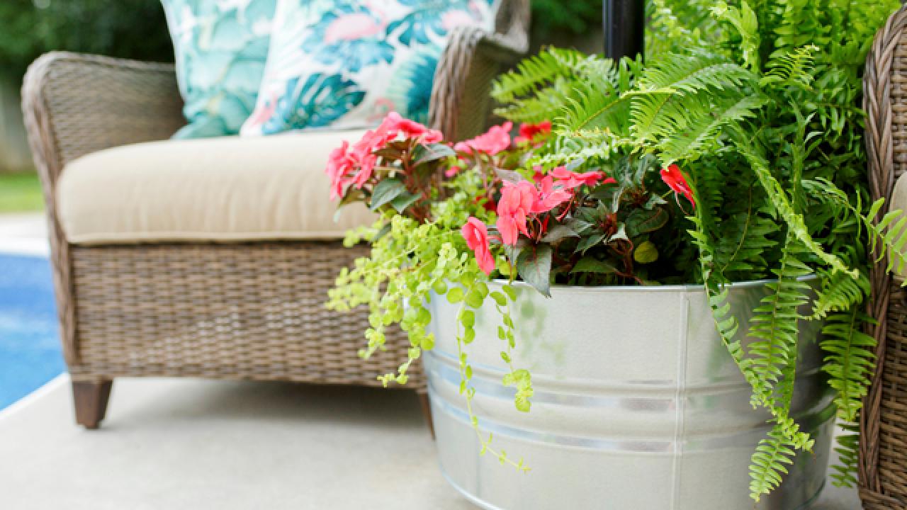 DIY Umbrella Stand Planter