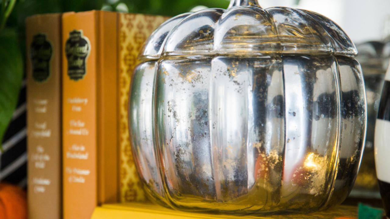 DIY Mercury Glass Pumpkins