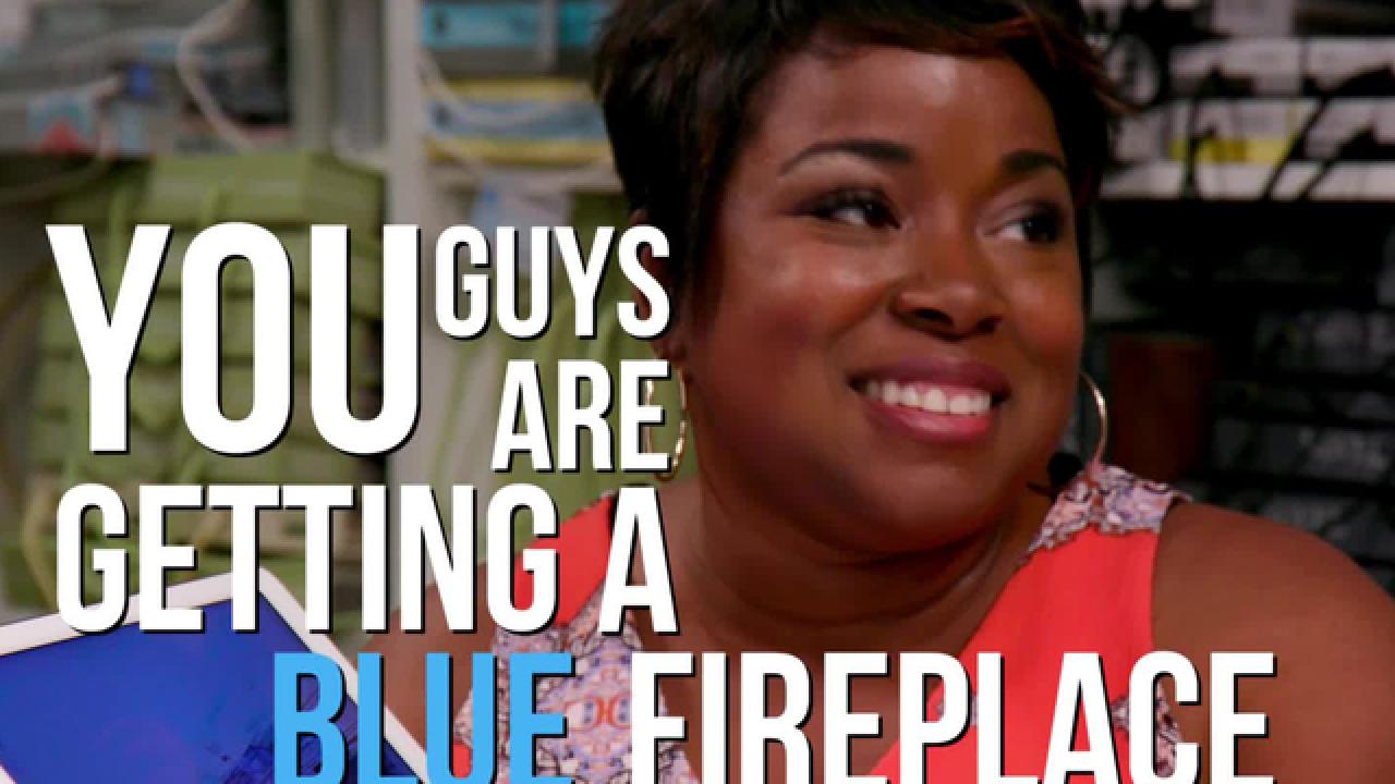 Can't-Miss Blue Fireplace