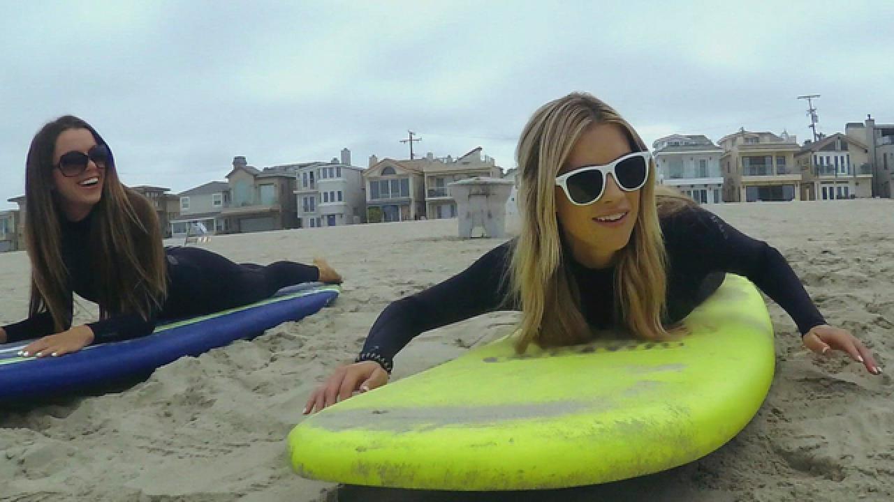 Christina Surfs the Coast