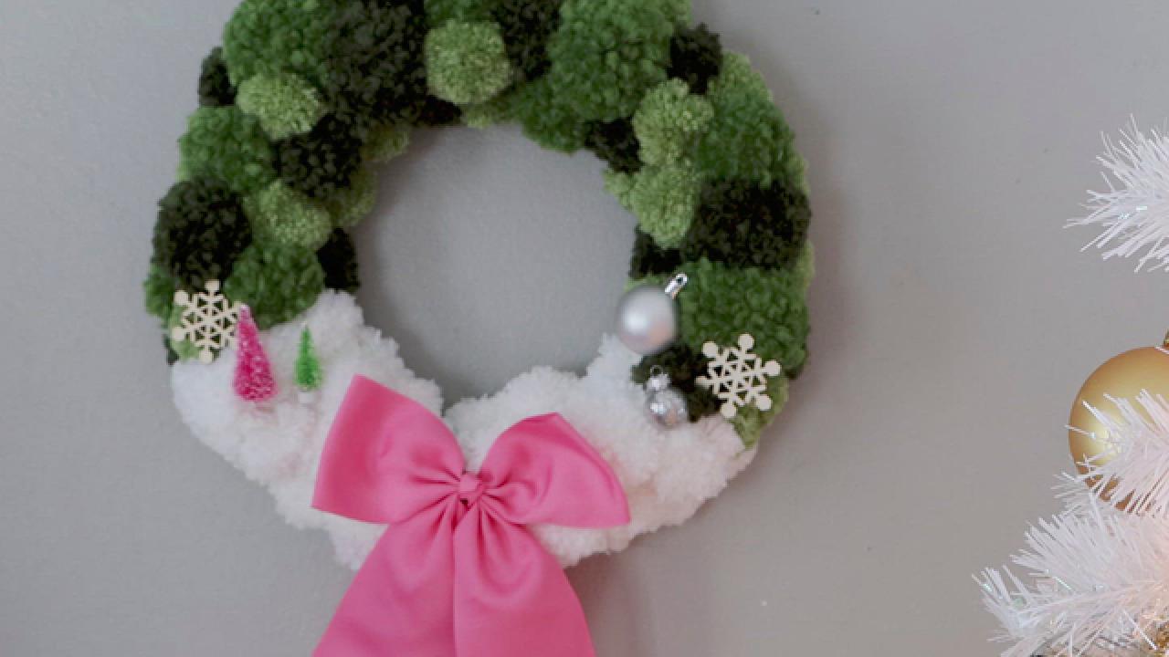 How to Make a Pom-Pom Wreath