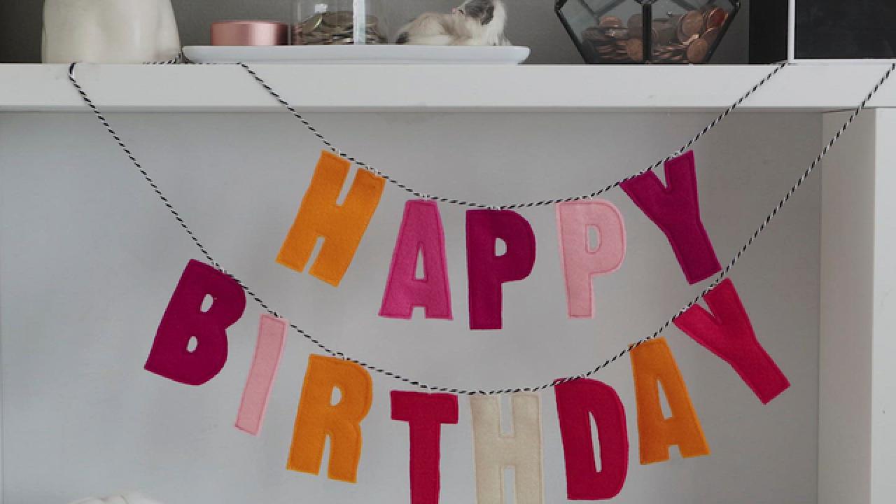 How to Make a Customizable DIY Felt Letter Banner | HGTV