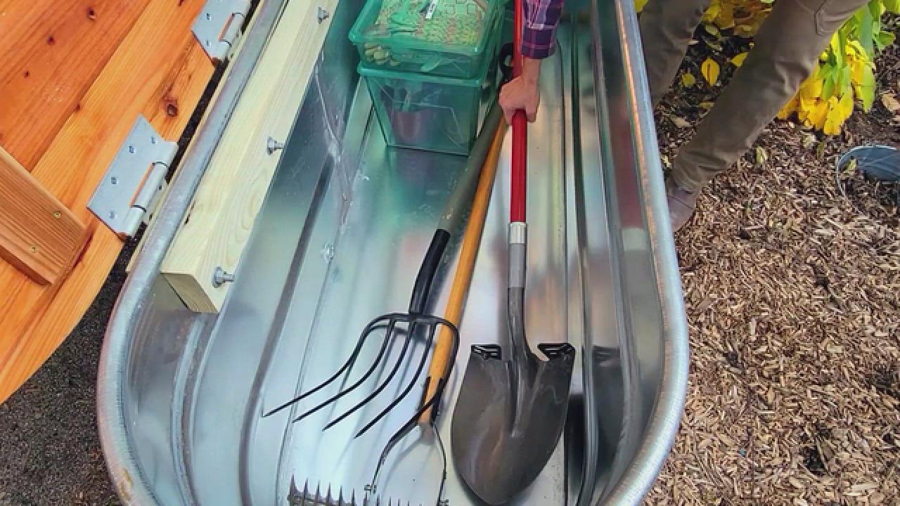 Upcycled Garden Tool Storage