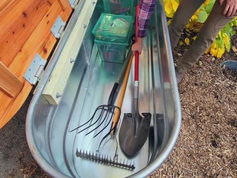 Upcycled Garden Tool Storage