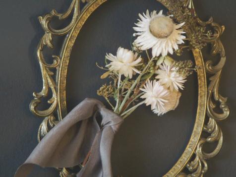 DIY Open-Frame Flower Bouquet Art