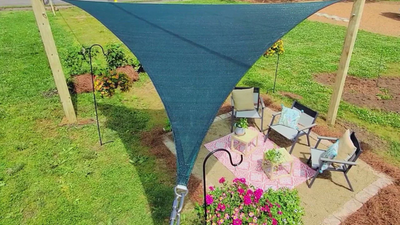 How to Install a Traingle Sun Shade Sail | HGTV