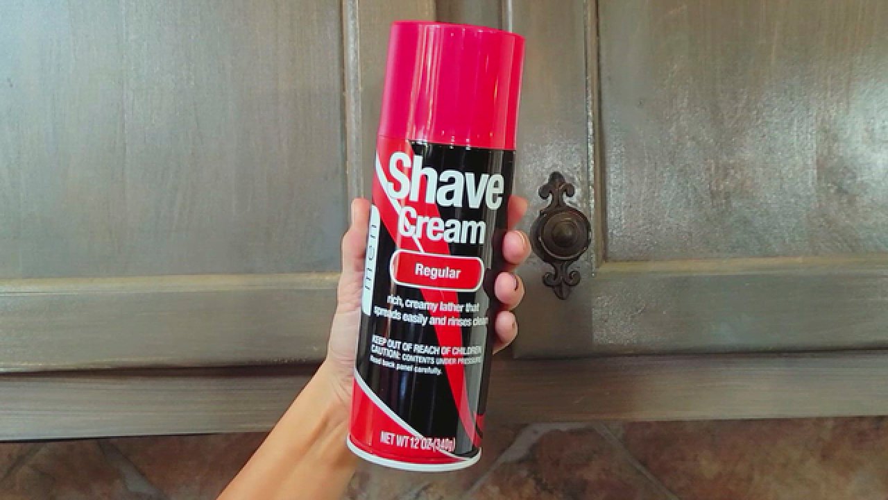 Clean with Shaving Cream