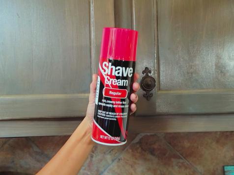 Clean with Shaving Cream