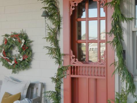 Coastal Christmas Porch Decor