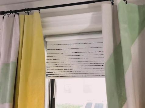 No-Sew Drop Cloth Curtains