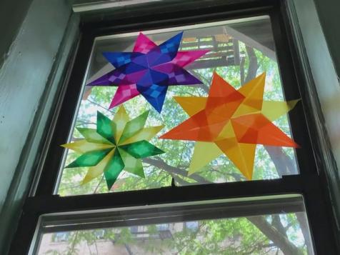 DIY Paper Window Stars
