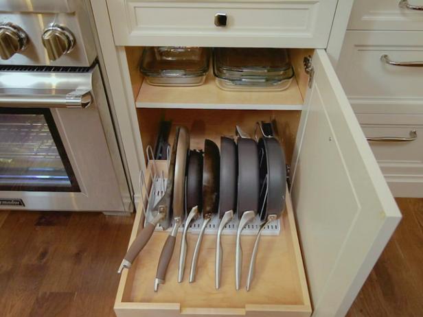 Why an Expandable Pan Rack Is an Ideal Organizer for Kitchens Video | HGTV