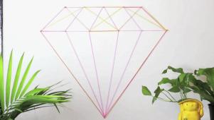 DIY Neon Diamond String Art