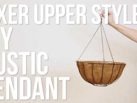 DIY Rustic Pendant Light