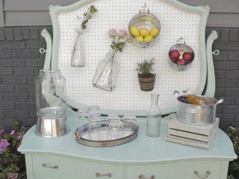 Upcycled Potting Bench and Bar