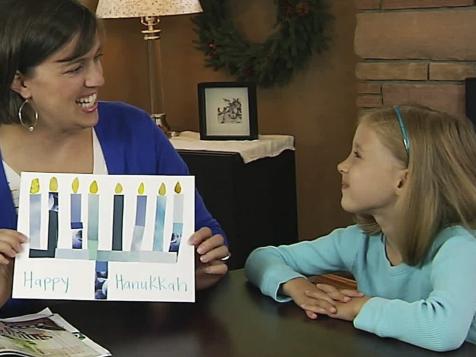 Paper Menorah Hanukkah Craft