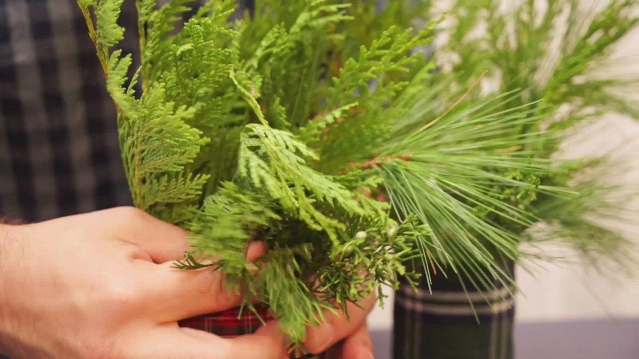 DIY Holiday Flannel Tin Cans