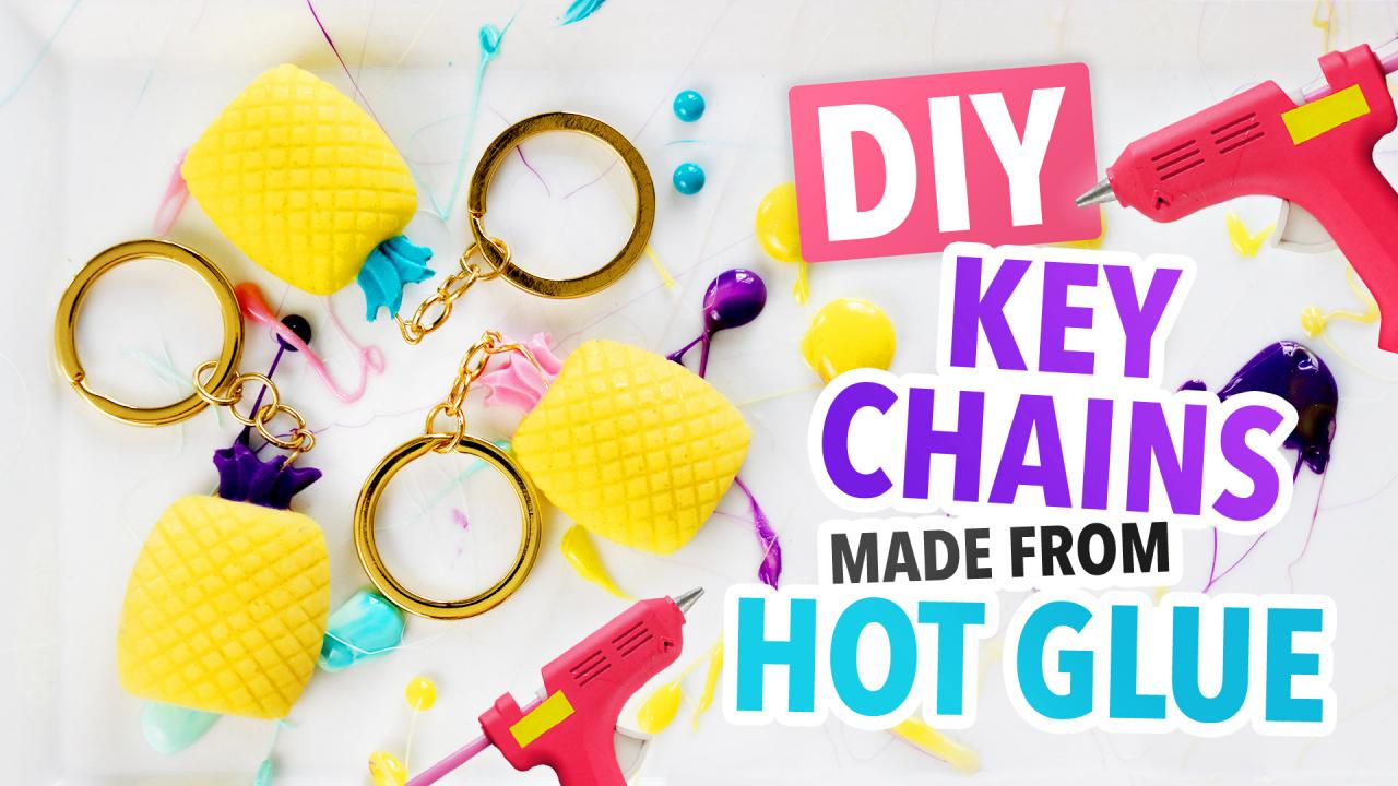 DIY Hot Glue Key Chains