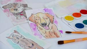 DIY Watercolor Pet Portraits