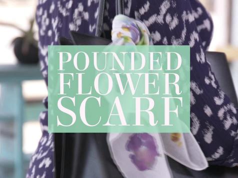 DIY Pounded Flower Scarf