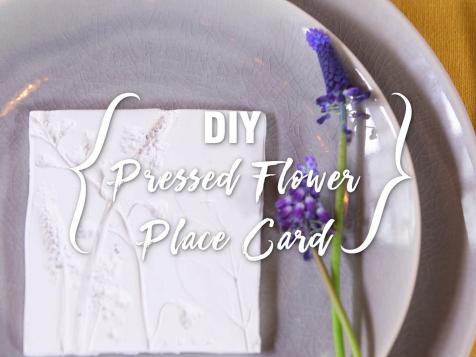Pressed Flower Place Card